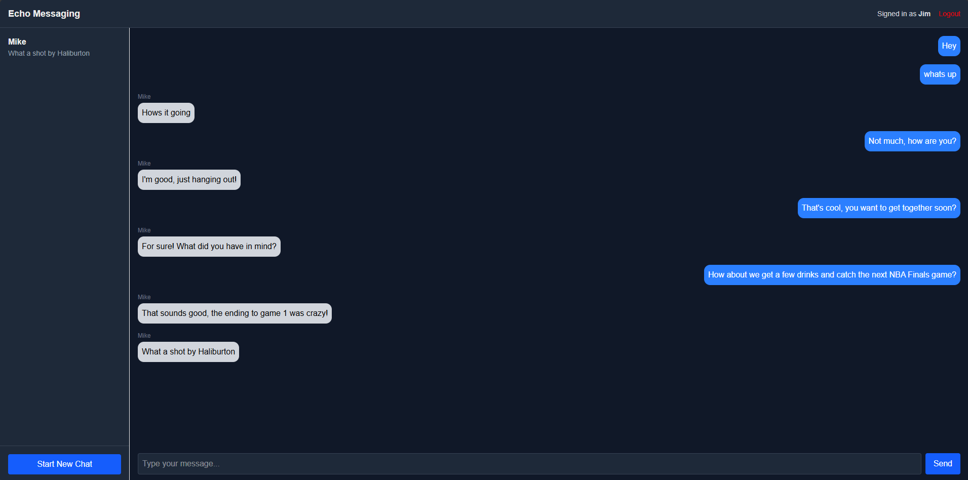 Messaging App screenshot